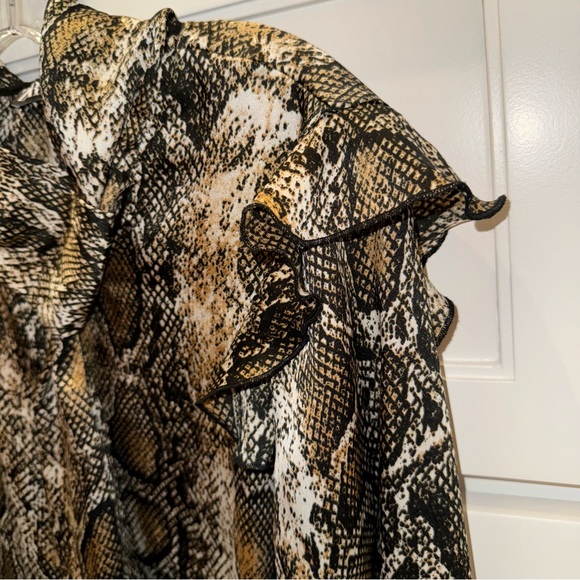 Zara Snake Print Blouse XS - Picture 8 of 9